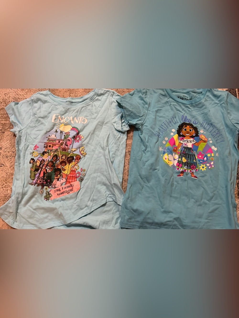 Disney Encanto Blue Girls Graphic T-Shirts size 7/8